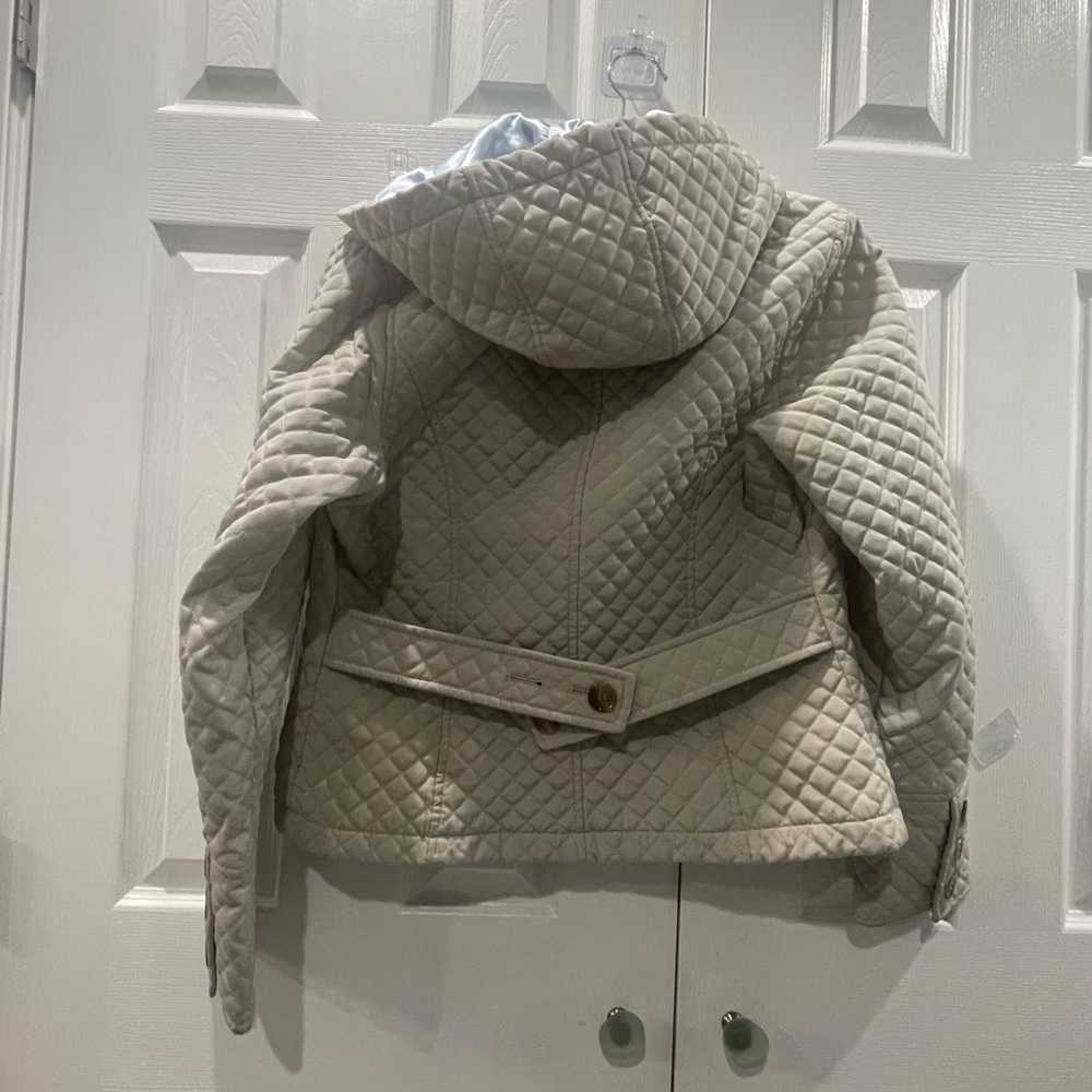 Calvin Klein Cream Jacket with Light Blue Lining - Picture 6 of 11
